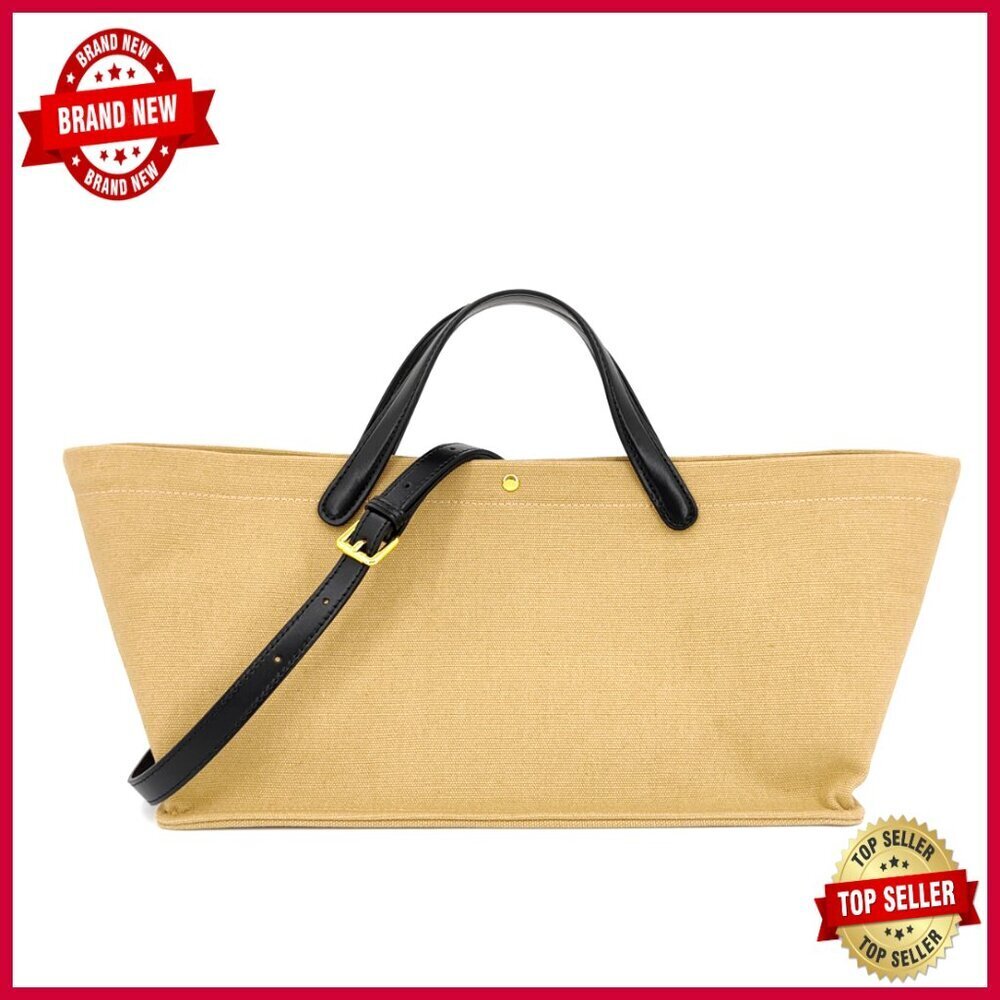 Large Tote Bag with Pouch, Adjustable Crossbody Shoulder Bag, Canvas or Leather